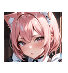 猫耳のピンク髪 ＆ 拗ね顔0（個別スタンプ：11）