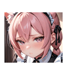 猫耳のピンク髪 ＆ 拗ね顔0（個別スタンプ：12）