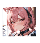 猫耳のピンク髪 ＆ 拗ね顔0（個別スタンプ：18）