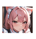 猫耳のピンク髪 ＆ 拗ね顔0（個別スタンプ：19）