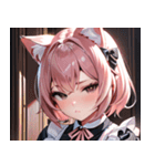 猫耳のピンク髪 ＆ 拗ね顔0（個別スタンプ：26）