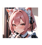 猫耳のピンク髪 ＆ 拗ね顔0（個別スタンプ：28）