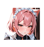 猫耳のピンク髪 ＆ 拗ね顔0（個別スタンプ：30）
