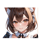 猫耳の茶髪 ＆ 優しい微笑み0（個別スタンプ：3）