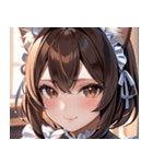 猫耳の茶髪 ＆ 優しい微笑み0（個別スタンプ：5）