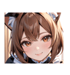 猫耳の茶髪 ＆ 優しい微笑み0（個別スタンプ：7）