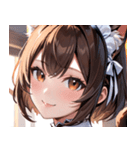 猫耳の茶髪 ＆ 優しい微笑み0（個別スタンプ：10）