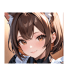 猫耳の茶髪 ＆ 優しい微笑み0（個別スタンプ：11）