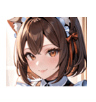猫耳の茶髪 ＆ 優しい微笑み0（個別スタンプ：12）