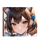 猫耳の茶髪 ＆ 優しい微笑み0（個別スタンプ：13）
