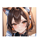 猫耳の茶髪 ＆ 優しい微笑み0（個別スタンプ：14）