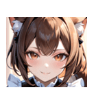 猫耳の茶髪 ＆ 優しい微笑み0（個別スタンプ：15）