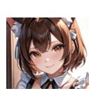 猫耳の茶髪 ＆ 優しい微笑み0（個別スタンプ：16）