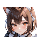 猫耳の茶髪 ＆ 優しい微笑み0（個別スタンプ：19）