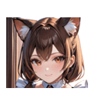 猫耳の茶髪 ＆ 優しい微笑み0（個別スタンプ：21）