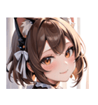 猫耳の茶髪 ＆ 優しい微笑み0（個別スタンプ：23）
