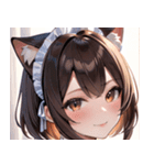 猫耳の茶髪 ＆ 優しい微笑み0（個別スタンプ：24）