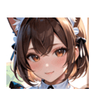 猫耳の茶髪 ＆ 優しい微笑み0（個別スタンプ：26）