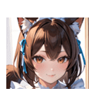 猫耳の茶髪 ＆ 優しい微笑み0（個別スタンプ：29）
