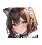 猫耳の茶髪 ＆ 優しい微笑み0（個別スタンプ：31）