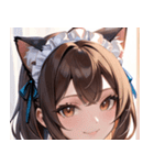 猫耳の茶髪 ＆ 優しい微笑み0（個別スタンプ：34）