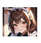 猫耳の茶髪 ＆ 優しい微笑み0（個別スタンプ：35）
