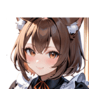 猫耳の茶髪 ＆ 優しい微笑み0（個別スタンプ：36）