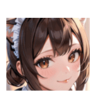 猫耳の茶髪 ＆ 優しい微笑み0（個別スタンプ：39）