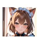 猫耳の茶髪 ＆ 優しい微笑み0（個別スタンプ：40）