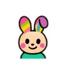 ポップな原宿っぽいカラーの派手なスタンプ（個別スタンプ：3）