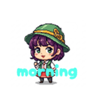 英語ドット絵スタンプ（個別スタンプ：3）