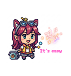 英語ドット絵スタンプ（個別スタンプ：4）