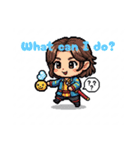 英語ドット絵スタンプ（個別スタンプ：6）