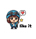 英語ドット絵スタンプ（個別スタンプ：11）
