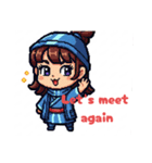 英語ドット絵スタンプ（個別スタンプ：13）