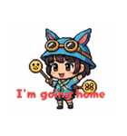 英語ドット絵スタンプ（個別スタンプ：15）