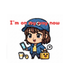 英語ドット絵スタンプ（個別スタンプ：16）
