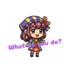 英語ドット絵スタンプ（個別スタンプ：17）