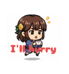 英語ドット絵スタンプ（個別スタンプ：18）