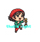 英語ドット絵スタンプ（個別スタンプ：21）