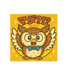 キラキラステッカーフクロウ（個別スタンプ：18）