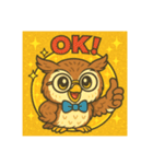 キラキラステッカーフクロウ（個別スタンプ：19）