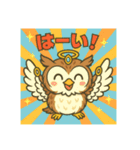 キラキラステッカーフクロウ（個別スタンプ：20）