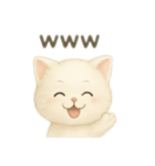 白い猫シリーズ日本語（個別スタンプ：1）