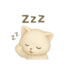白い猫シリーズ日本語（個別スタンプ：21）