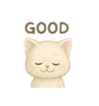 白い猫シリーズ日本語（個別スタンプ：22）