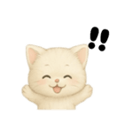 白い猫シリーズ日本語（個別スタンプ：23）