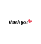 英字 シンプル文字 英単語 ハート 24（個別スタンプ：1）
