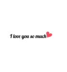 英字 シンプル文字 英単語 ハート 24（個別スタンプ：18）