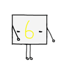 闇数字キャラ(みずいろ、きいろ)（個別スタンプ：16）